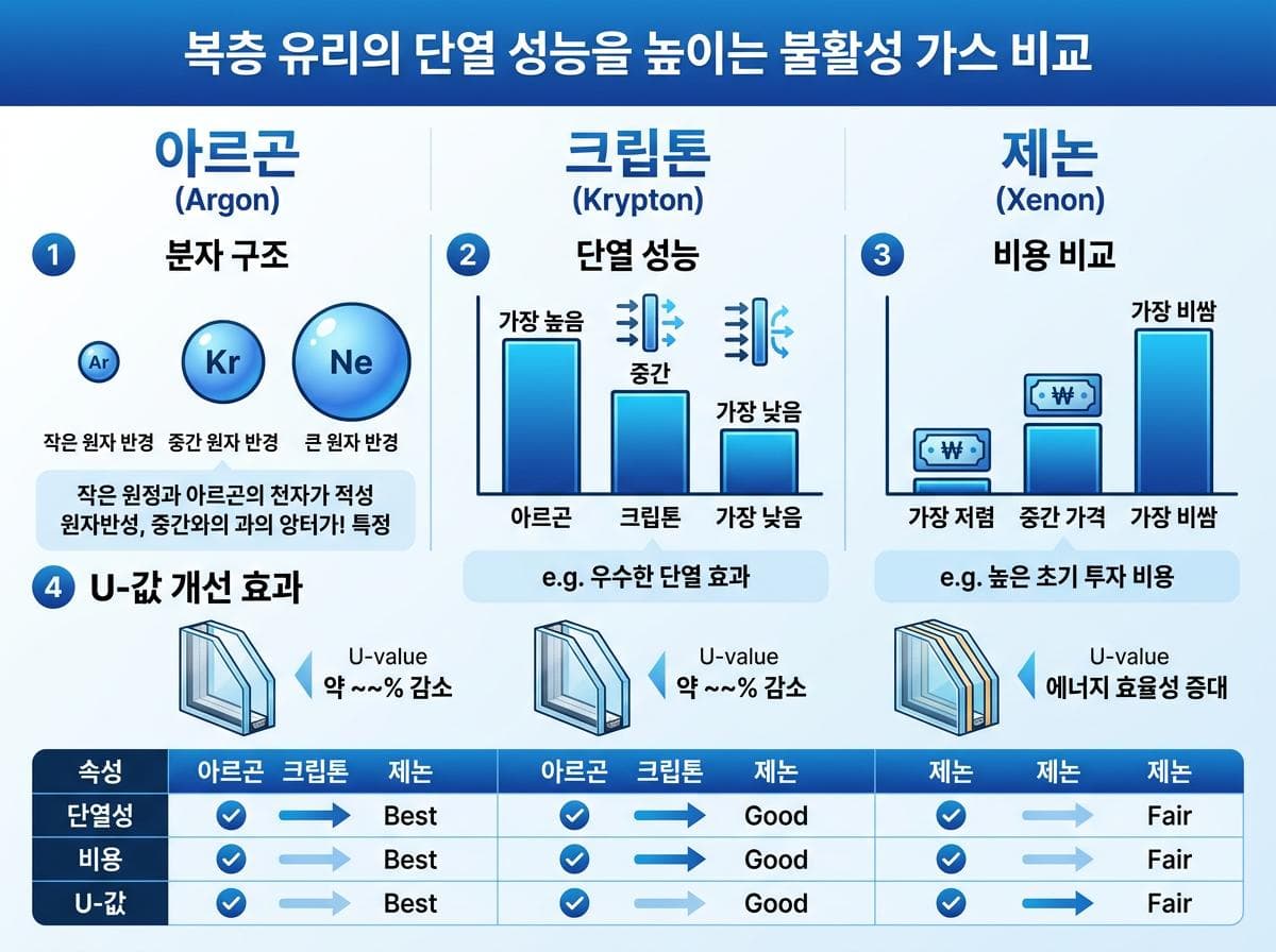 3가지 단열 가스 비교표