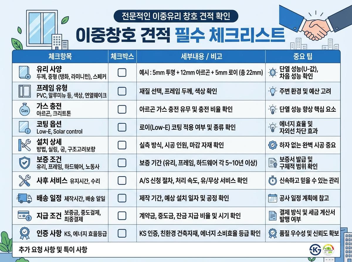 복층유리 제품 샘플 사진 - 다양한 복층유리 샘플과 사양 라벨