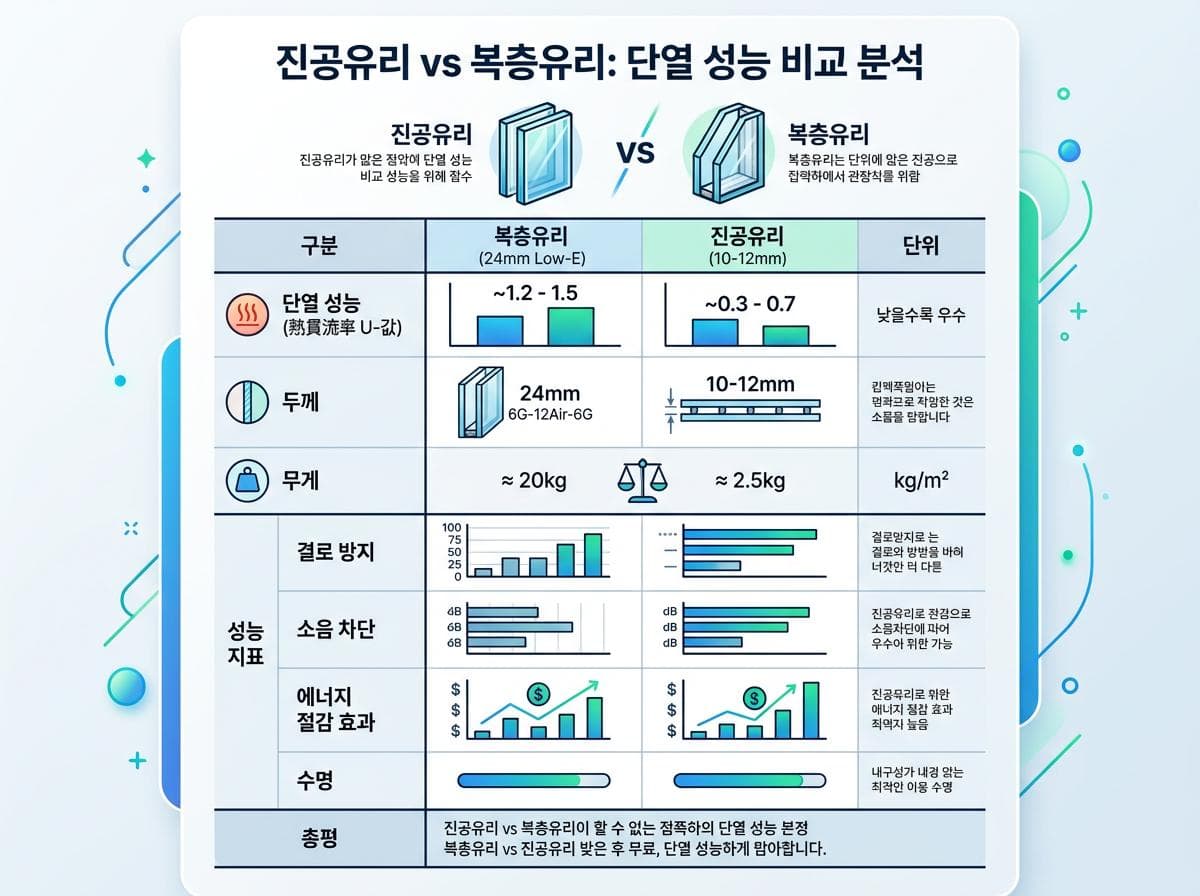 진공유리 구조와 원리도